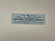 Jukebox 33 LP Title Strip Temptin’ Temptations