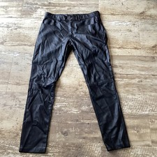Pantalone uomo Zara nero gamba dritta ecopelle 32
