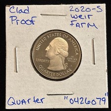 2020 S Weir Farm Proof Clad Quarter “0426079” Connecticut