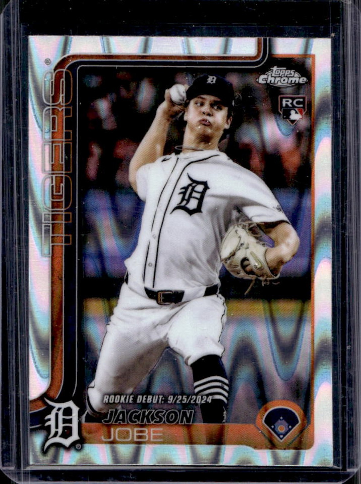 2025 Topps Chrome Update Jackson Jobe RC RayWave Refractor Rookie #USC48 Tigers