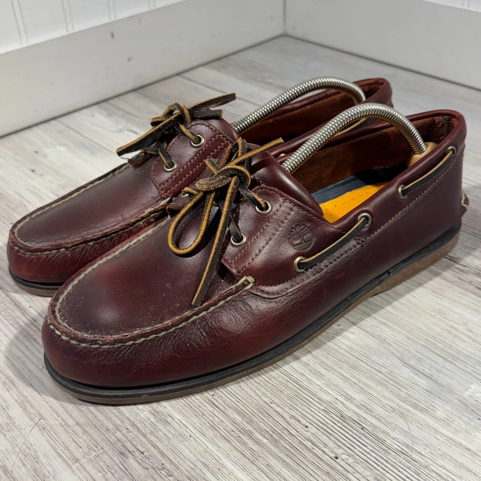 Timberland 2 Ojos Barco Zapatos Para Hombre 12M Mocasín Mocasines 25077 Usado en Excelente Condición Foto 2 de 4