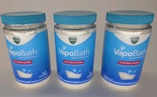 THREE Vicks VapoBath Crystals Non-Medicated Bath Salts Soothing Vapor 15 oz each