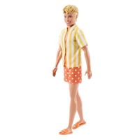 Barbie Fashionistas Style Ken Doll #252 With Blond Hair, Wearing Orange And Yell