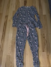 Gray and Pink Thermal Pajama Set Size Small Women's