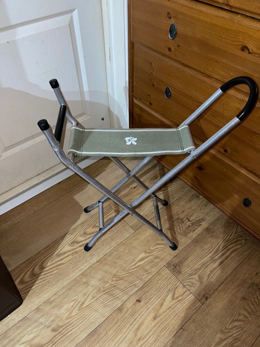 National Trust Lightweight Aluminium Folding Seat Walking Stick Stool