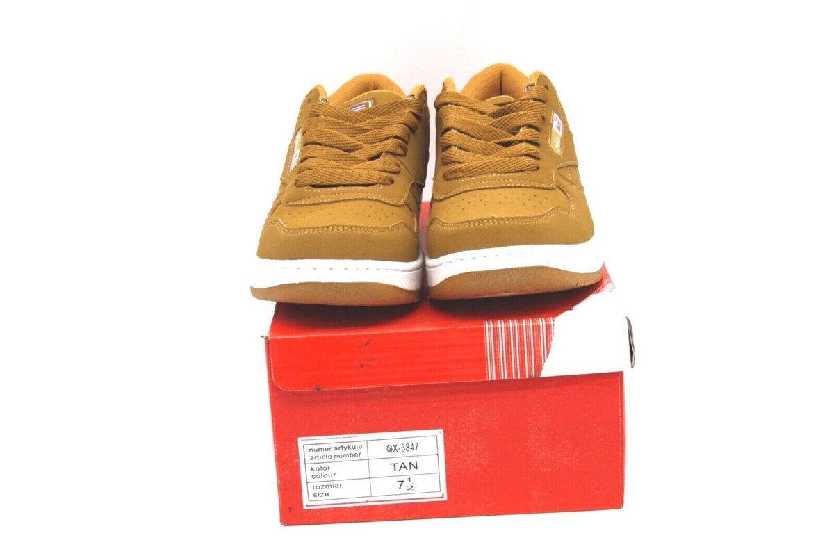 MEN'S SPORT SHOES QX-3847 TAN SNEAKER LACE UP CASUAL SHOE | eBay