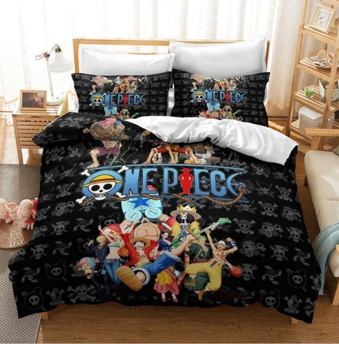 One Piece Monkey D Luffy Duvet Cover Pillowcase Single Double King Bedding Set - Picture 21 of 46