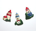 Lot of 3 Vintage Lighthouse Lighthouses Resin Button Covers