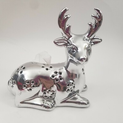 Deer Buck Fragrance Figurine High Fragrance Sachet Chrome Ceramic MCM 5''