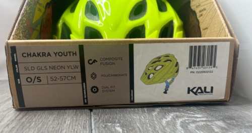 KALI Protectives Chakra Jugend Fahrradhelm, SLD GLS Neongelb O/S (52-57cm) - Bild 5 von 12