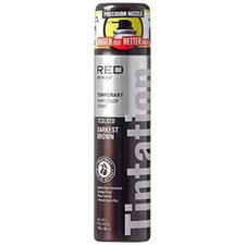 BARBER SALON BEAUTY KISS TINTATION TEMPORARY HAIR COLOR SPRAY 6 OZ DARKEST BROWN