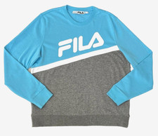 Fila Big Logo Makisia Crewneck Long Sleeves Graphic Sweatshirt Pullover Shirt L