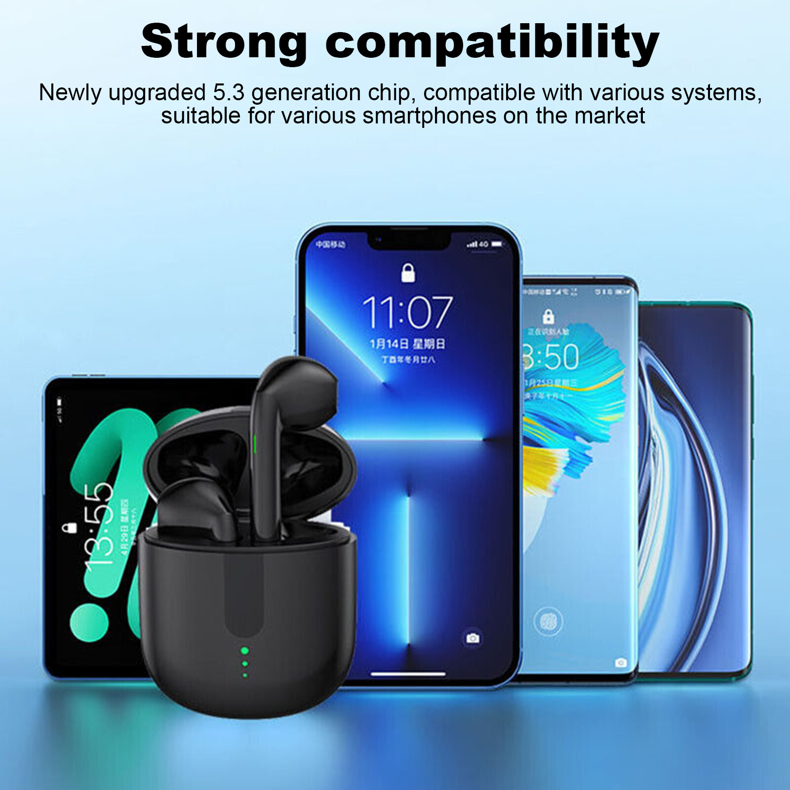 Bluetooth Earphones For iPad iPhone X 11 12 13 14Pro Wireless Earbuds