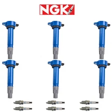 NGK G-Power Laser Double Platinum Spark Plug + Direct Ignition Coil For Dodge