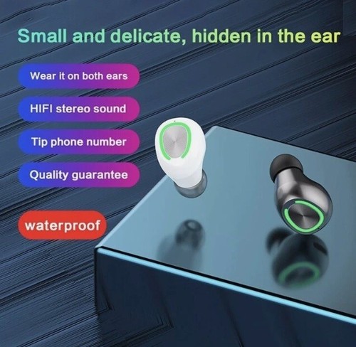 Single Mini Wireless Bluetooth Earphone In Ear Sport With Mic Handsfree White - 第 14/17 張圖片