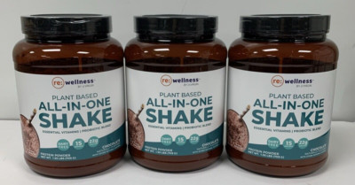 3 QTY Reignite Wellness Chocolate Plant Based All In 1 Shake MFG: 10/23