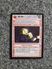 Decipher Inc - Star Wars "HAN'S DICE" 1995 CCG Trading Card - White