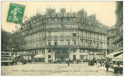 75.PARIS.9. ARR.N°28881.GRAND HOTEL DU LOUVRE.VU DE L'AVENUE DE L'OPERA