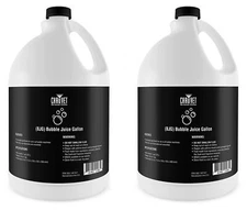 (2) Chauvet DJ BJG Gallons Bubble Fluid Juice 4 Hurricane Bubble Haze Machines