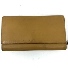 Vintage Coach Tan Leather Zip Around Wallet Bifold