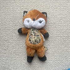 Ganz Sugar Snaps Apricot Fox Plush Stuffed Animal Doll Toy 9” Paisley Bow