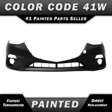 New Painted 41w Jet Black Pearl Front Bumper Cover For 2014 2015 2016 Mazda 3