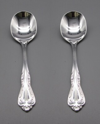 SET OF TWO - Oneida Silverplate Flatware CHALICE / HARMONY Baby Spoons