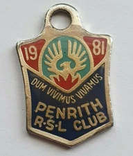 RSL Club Penrith Panthers Rugby League Australia Member Token Pendant 1981 - 528