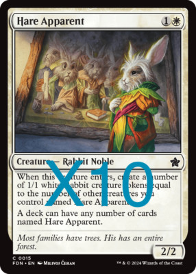 MTG 10x Hare Apparent  FDN / NM-SP Condition (Ships from JAPAN)