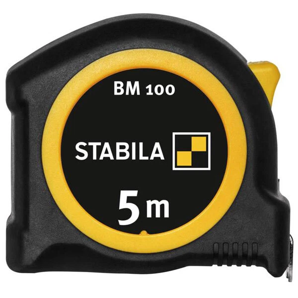 Stabila 19566 BM 100 Tape Measure 5m, ABS, Compact, Soft-Grip, Precise Scale - Image 2 of 4