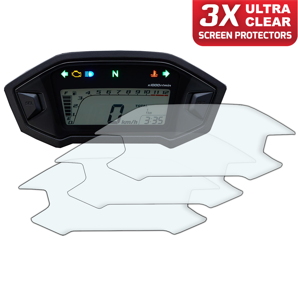 x Honda CRF250L CRF250 Rally 2017+ Dashboard Screen Protector: Ultra-Clear