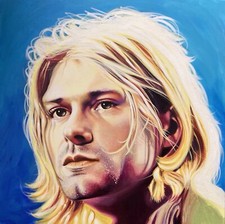 Original Acrylic Painting Of Kurt Cobain From Nirvana On Canvas
