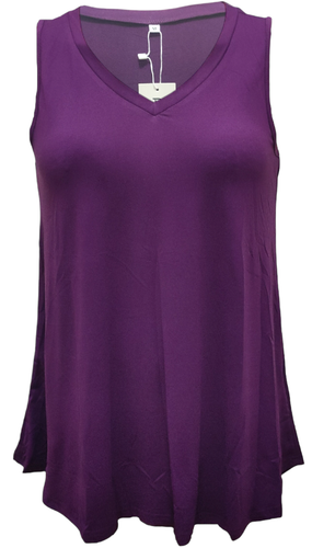 AUSELILY tunica donna senza maniche scollo a V canotta donna blusa canotta S M L XL 2XL - Foto 16 di 19