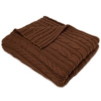 In2green Fisherman Cable Cotton Throw Blanket on sale In2green Fisherman Cable Cotton Throw Blanket on sale