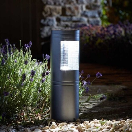Solar Powered Bollard Lights Large Outdoor Garden LED Lamp Posts 30 Lumens Decor - Picture 21 of 32