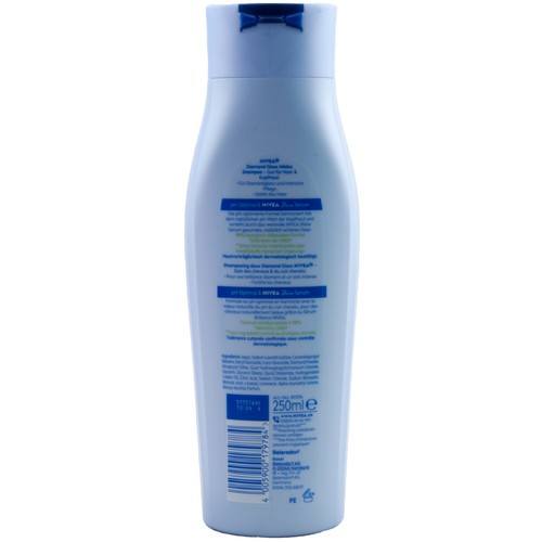 Nivea Shampoo Diamond Gloss 3 X 250ml Diamantglanz Normal To Lackluster Hair - Picture 2 of 2