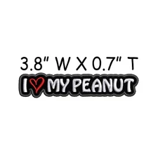 I Love My Peanut Patch Embroidered Iron-on Applique, Family, Unconditional Love