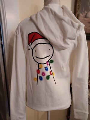 Dream Branding Christmas Hoodie  Stick Figure Cartoon Christmas Lights Fun Soft