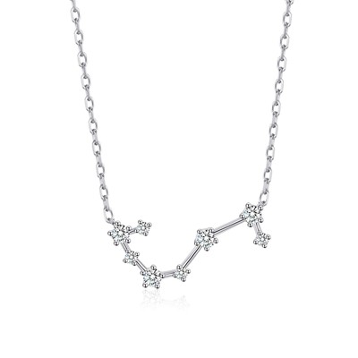Scorpio Star Sign Zodiac Constellation Necklace with Zircondia  Crystals