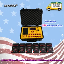 Bilusocn 300M distance+24 Cues Fireworks Firing System remote Control Equipment