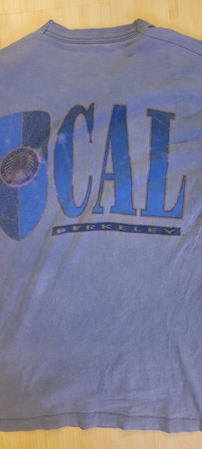 Vintage Cal Berkeley Herren Tshirt 90er Gr. Large blau goldene Bären USA S/S FEHLER 424119 - Bild 7 von 17