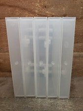 Lot Of 5 Plastic Clear VHS Protective Cases.
