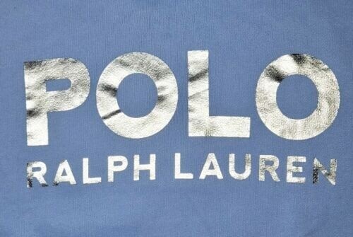 Polo Ralph Lauren BLUE Girl's Metallic Logo Hoodie Sweatshirt, US 3T - Picture 3 of 3