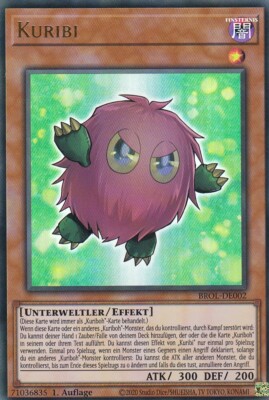 Kuribi BROL-DE002 Ultra Rare Brothers of Legend Yugioh Karte Deutsch