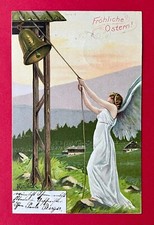 Künstler Glückwunsch AK OSTERN 1902 von MAILICK Engel Schutzengel Glocke( 147628
