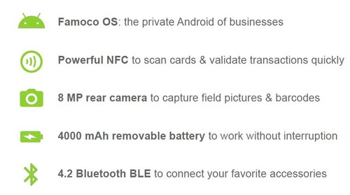 Famoco FX205 NFC mobile Scanner - Bild 2 von 4