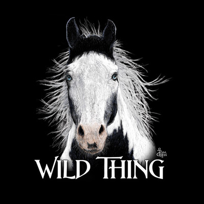 Horse T shirt S M L XL XXL NWT Equestrian Wild Thing NEW Unisex Black
