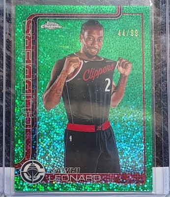 2025-26 Topps Chrome Update Image Variation Kawhi Leonard Green Speckle 44/99