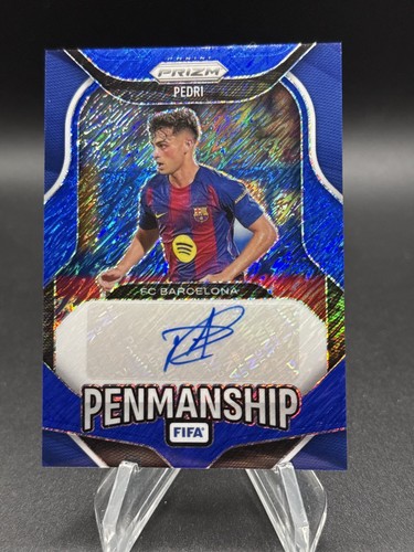 2025-26 Panini Prizm FIFA Pedri Penmanship Blue Shimmer Prizm Auto #P-P