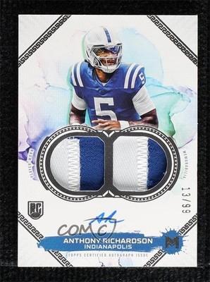 2023 Topps Motif Rookie Dual Relic Jersey 13/99 Anthony Richardson Auto RC 1i3m